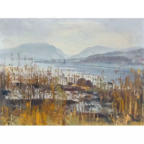 Herbstliche Uferpartie am Neuenburger See