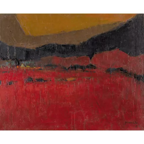 Paysage en rouge