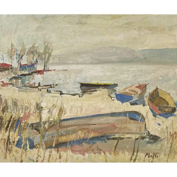 Boote am Seeufer