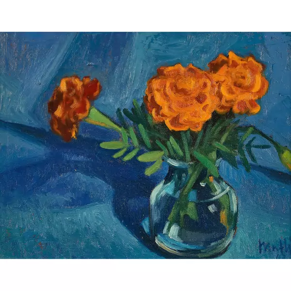Tagetes im Glas
