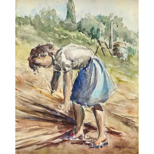 Junge Frau auf dem Feld