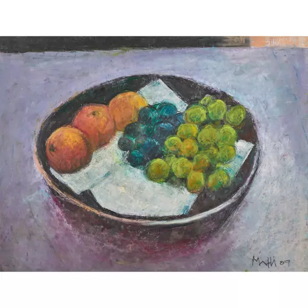 Stillleben mit Obst in einer Schale