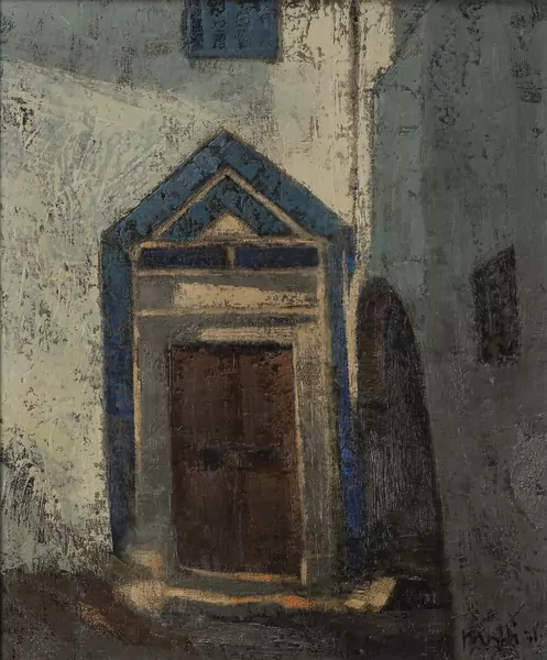 Walter MAFLI (1915-2017), "Porte", huile — DognyAuction