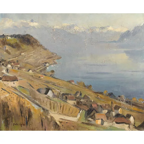 Walter Mafli — Lavaux mit Genfersee.