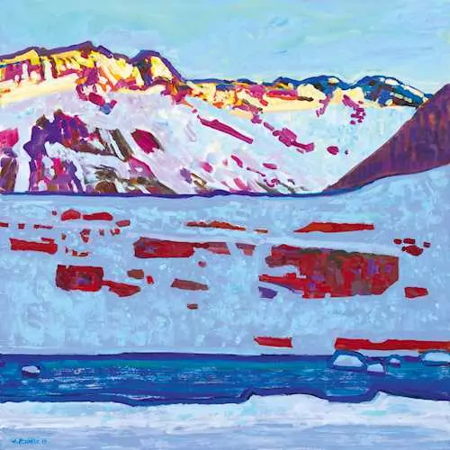 WALTER ROPÉLÉ — Die Sonne kommt. Innerschweizer Winterlandschaft. (The sun is coming. Winter landscape in central Switzerland). 2015. — Koller Auktionen
