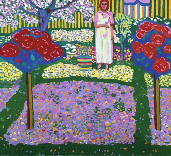Walter Ropélé — Frau im Rosengarten, 2005