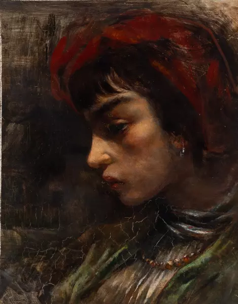 Frauenportrait im Profil