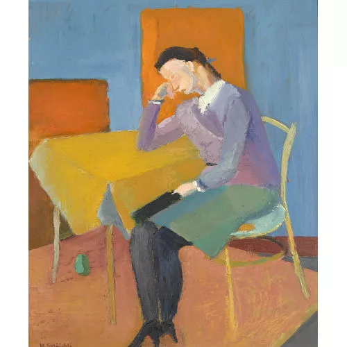 Walter Schälchli — "Mädchen am Tisch".