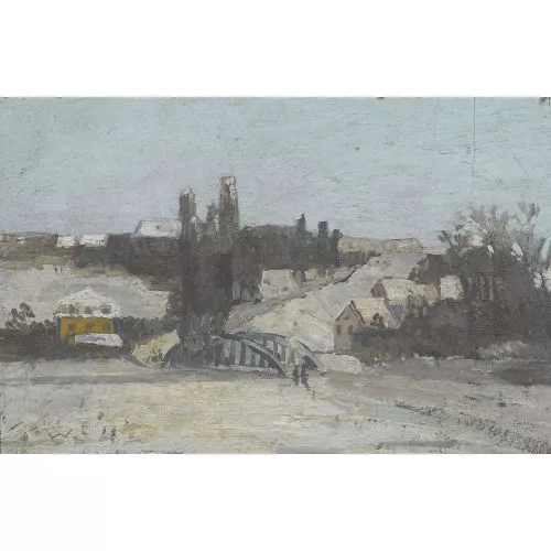 Walter Schneider — Winterlandschaft mit Stadt.