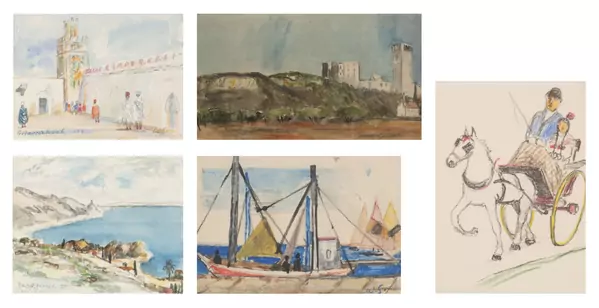 Walter SCHNEIDER (1903-1968), Ensemble de quatre dessins et une aquarelle — DognyAuction