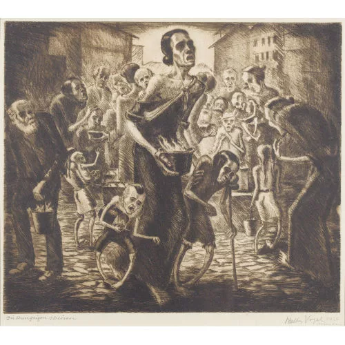 Walter Vogel — "Die Hungrigen speisen".