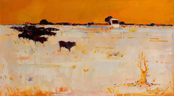 Landschaft mit Kühen, 1970