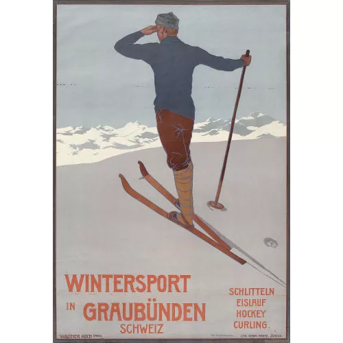 Walther Koch — "Wintersport in Graubünden Schweiz".