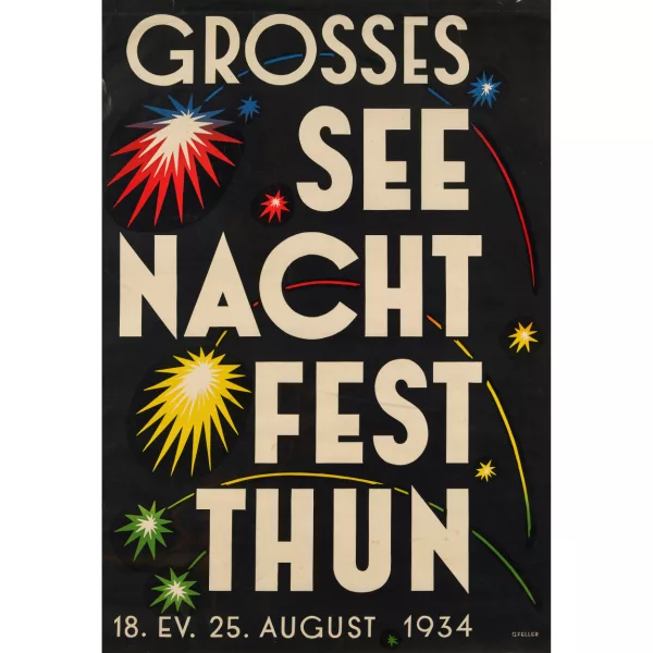 Werner Gfeller — "Grosses Seenachtfest Thun 1934".
