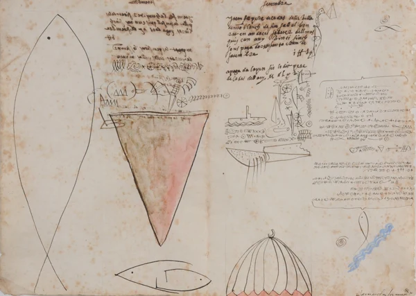 Werner Hartmann — 2 Zeichnungen: Schriftzeichen, 1986