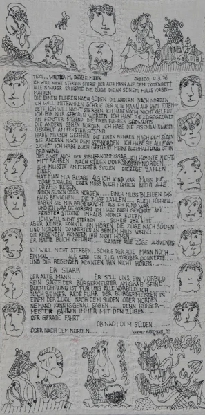 Werner Hartmann — Ohne Titel (Text von Walter M. Diggelmann), 1977