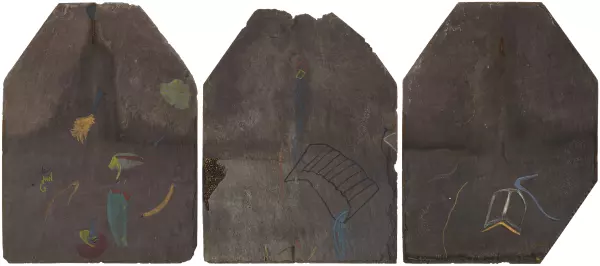 Drei Schieferplatten
