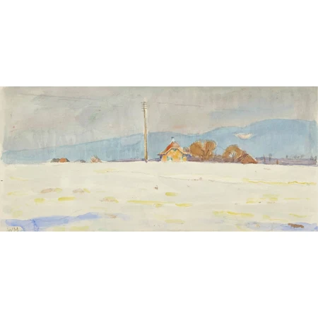 Landschaft mit Bauernhaus