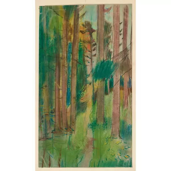 Waldweg. / Mädchenporträt