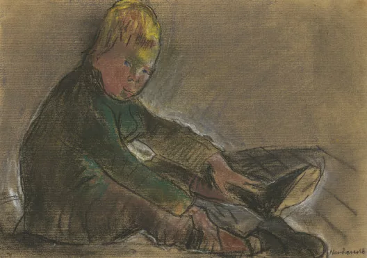 Werner Neuhaus — Sitzender Knabe, 1918