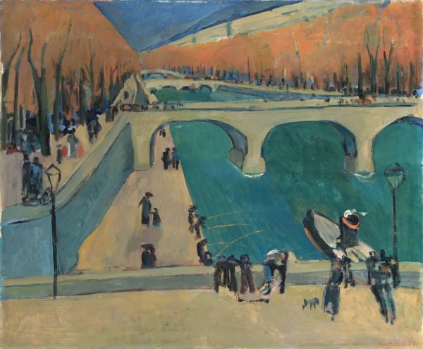 Werner Neuhaus — HERBST IN PARIS (AM SEINE UFER), 1924AUTUMN IN PARIS (AT THE STRAND OF THE RIVER SEINE), 1924