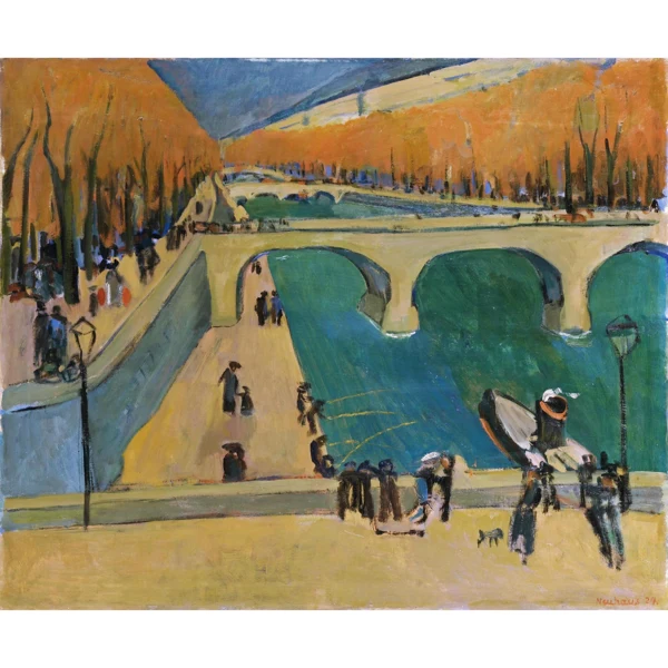 Werner Neuhaus — HERBST IN PARIS (AM SEINE UFER), 1924 AUTUMN IN PARIS (AT THE STRAND OF THE RIVER SEINE), 1924