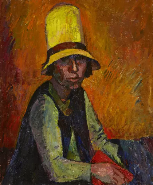 Bildnis einer Dame mit gelbem Hut