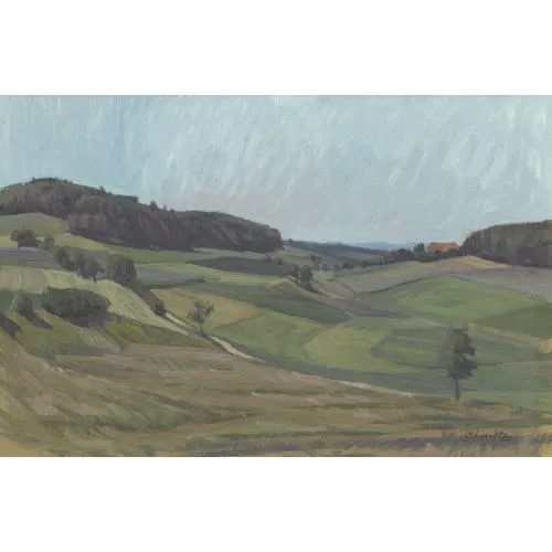 Werner Schmutz — Weite Frühlingslandschaft bei Bern.