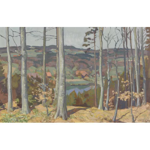 Werner Schmutz — Herbstliche Landschaft oberhalb des Wohlensees.