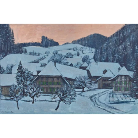 Berner Dorflandschaft im Winter