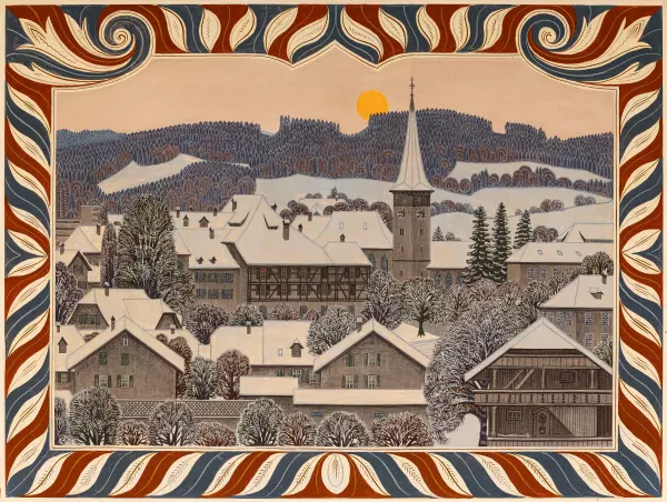 Dorf im Winter