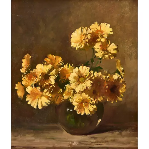 "Gelbe Astern in Kugelvase"