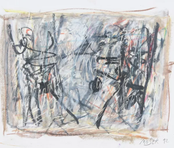 Wilfrid Moser — 2 Zeichnungen: Ohne Titel, 1989; Ohne Titel, 1992