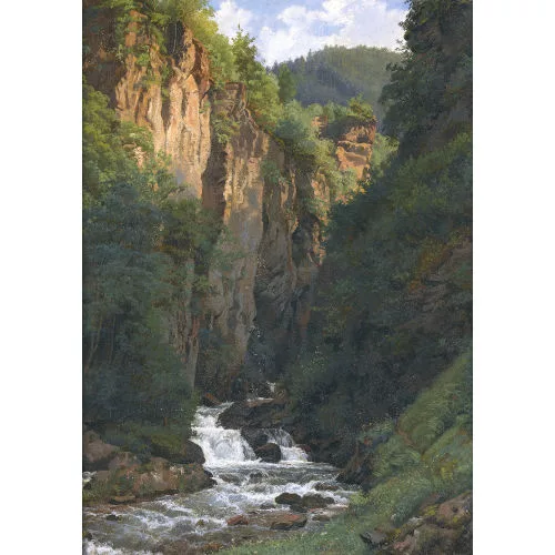 WILHELM BERNHARD BENTELI — Sommerliche Gebirgsschlucht.