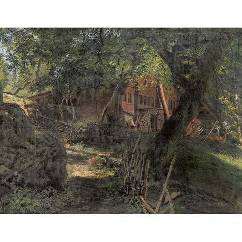WILHELM BERNHARD BENTELI — Chalet im Wald.