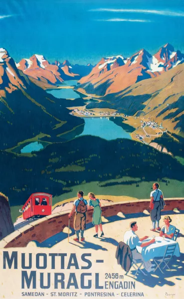 Wilhelm Friedrich Burger — Plakat. Muottas Muragl, 1937