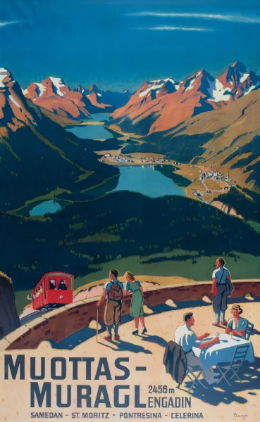 Wilhelm Friedrich Burger — Plakat. Muottas Muragl, 1937