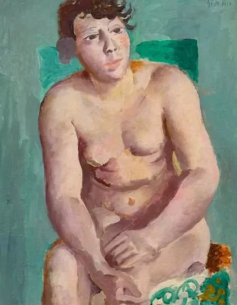 WILHELM GIMMI — Nu assis. 1922. — Koller Auktionen