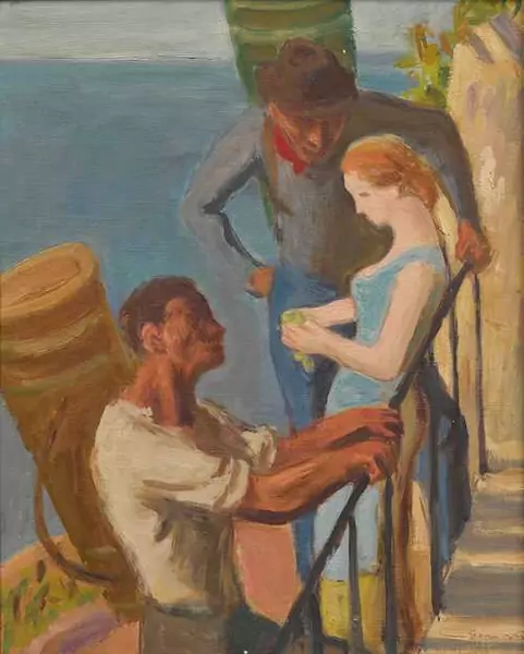 WILHELM GIMMI — Vendages à Rivaz. 1955. — Koller Auktionen
