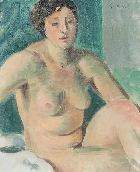 WILHELM GIMMI — Nu assise. 1925. — Koller Auktionen