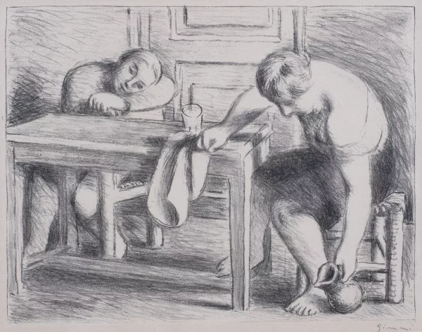 Wilhelm Gimmi — Zwei Frauen am Tisch