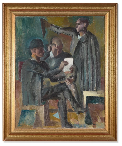 Wilhelm Gimmi — Trois hommes dans l'atelier