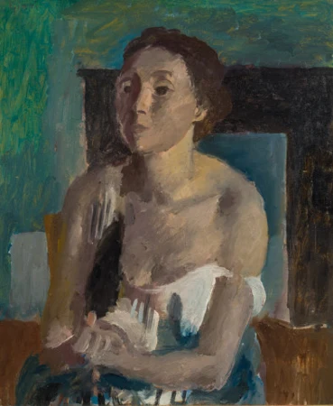 Femme assise en déshabillé, 1917