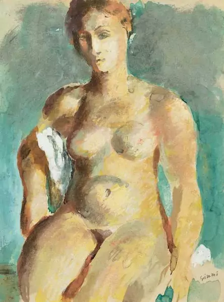 WILHELM GIMMI — Sitzender Frauenakt. — Koller Auktionen