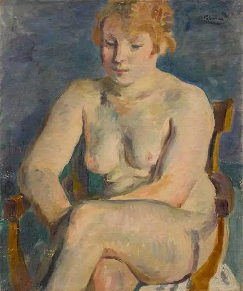 WILHELM GIMMI — Nu assis. 1927. — Koller Auktionen