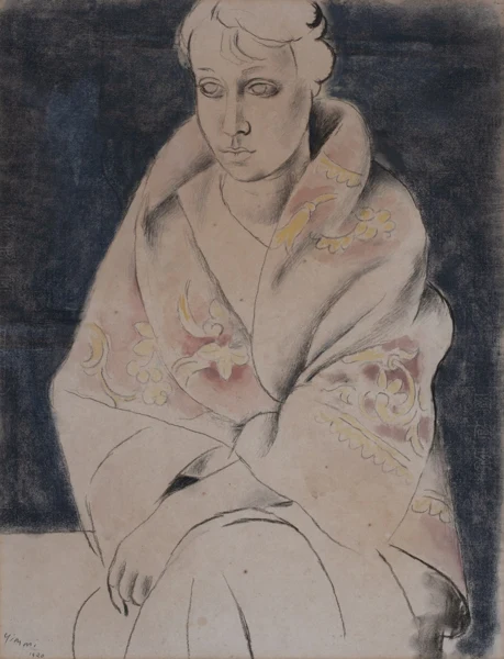 Wilhelm Gimmi — 2 Zeichnungen: Sitzende junge Frau im Kimono, 1920; Liegender Akt, 1929