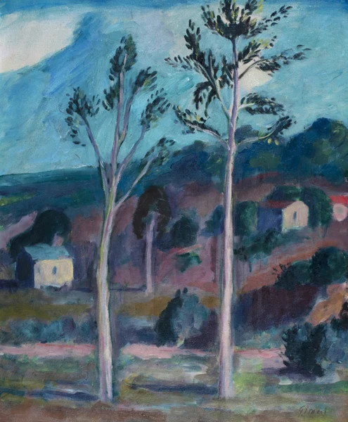 Wilhelm Gimmi — Landschaft mit Bäumen