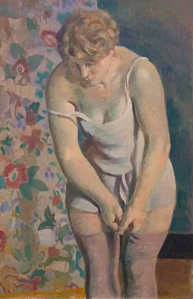 WILHELM GIMMI — Femme mettant ses bas. 1927. — Koller Auktionen