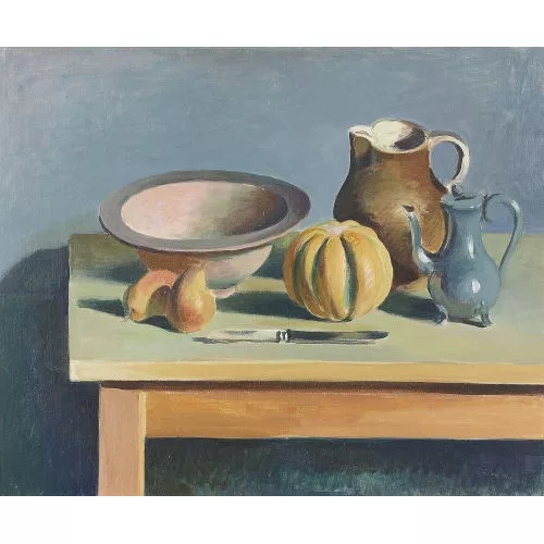 Wilhelm Gimmi — "Nature morte table de cuisine".