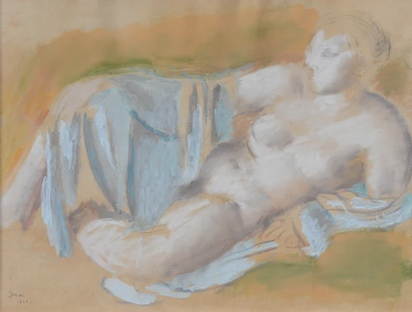 Wilhelm Gimmi — Liegender Frauenakt, 1922